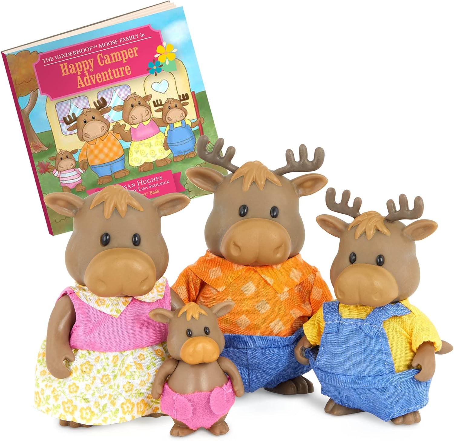 Li’L Woodzeez – Friendz Club Farm Set – Duck, Sheep, Pig, Cow – Set of 4 Collectible Posable Doll Figures – Pretend Play Gift Toy for Kids Age 3+